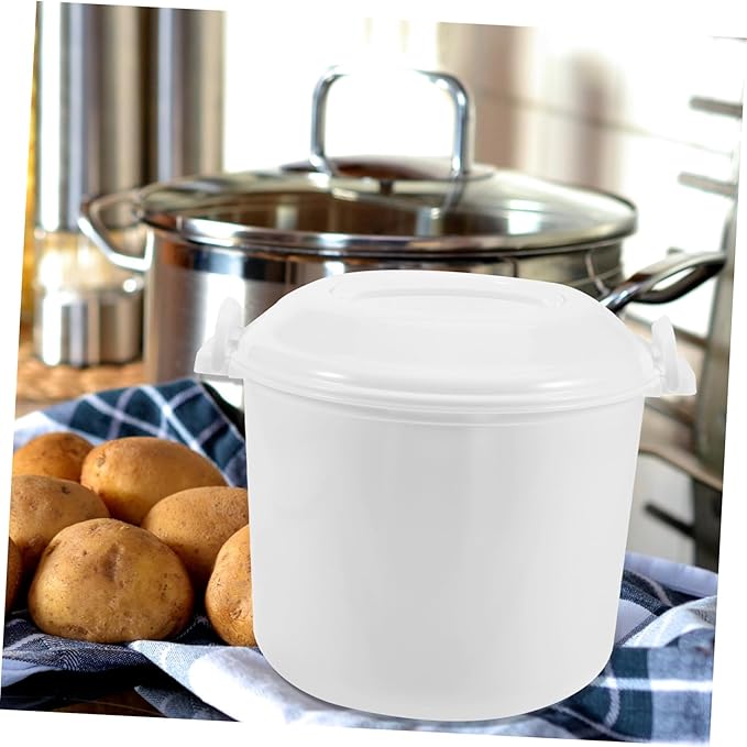 Microwave Rice Cooker with Steamer Basket Large Capacity Reusable Household Rice Cooker Container for Even Heating and Fresh Flavor Retention Versatile Microwaveable Food Steamer