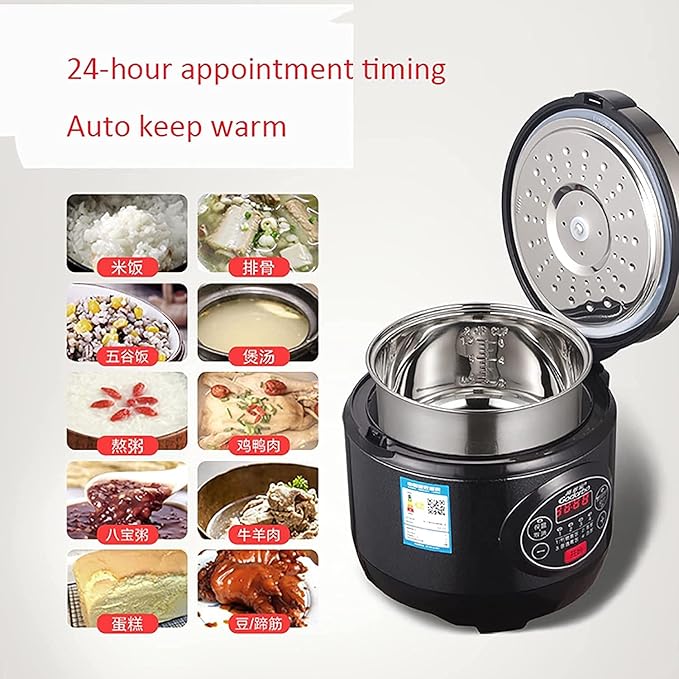 Low-Sugar Rice Cooker Household Multi-Function Rice Cooker 304 Stainless Steel Inner Pot Separated Rice Soup for 1-3 People (B) (B)