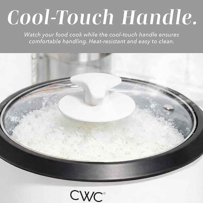 COOK WITH COLOR 6 Cup Rice Cooker 300W - Effortless Cooking and Perfectly Cooks 3 Cups of Raw Rice for 6 Cups of Cooked Rice Cream