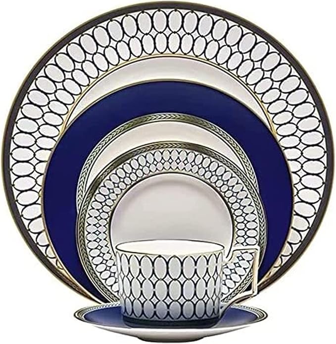 Dinnerware Set Dinner Party Tableware Service Set 5PCS Chinese Style Bone China Dinnerware Set Household Ceramic Bowl Dishes Plate Service for 3
