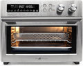 VAL CUCINE 10-in-1 Smart Air Fryer - Extra-Large Convection Countertop Toaster Oven - Brushed Stainless Steel Finish - 26.3 QT/25 L