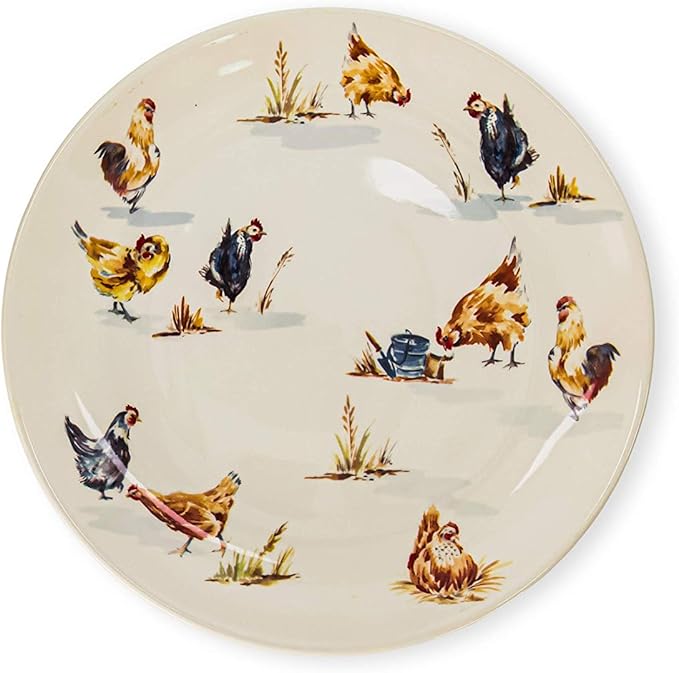 Tudor 16-Piece Premium Quality Round Porcelain Dinnerware Set Service for 4 - Country Farmyard See 10 Designs INSIDE!