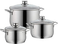 WMF 730036040 Diadem Plus Cromargan Pot Set Silver 3-Piece