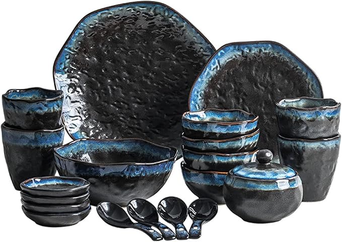 GaRcan Dinnerware Set Plates and Bowls Set Ceramics Dish Sets 20 Pieces Kitchen Porcelain Dinnerware Sets Dinner Plate Salad Plate