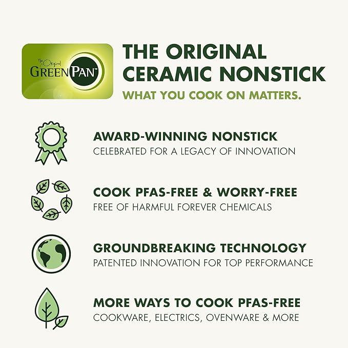 GreenPan Nonstick Reserve Pro 10 Piece Cookware Set NSF Certified Ceramic Hard Anodized PFAS-Free Pots &amp Pans Set with Lids Stainless Steel Handles Oven &amp Dishwasher Safe Twilight Blue