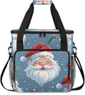 Cute Santa Claus Coffee Maker Carrying Bag Glitter Santa Claus Travel Storage Bag Compatible with K-Mini or K-Mini Plus Single Serve Coffee Brewer Carrying Case with Pockets &amp Shoulder Strap