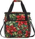 Holly Berry Flowers Coffee Maker Carrying Bag Dreamy Flowers Travel Storage Bag Compatible with K-Mini or K-Mini Plus Single Serve Coffee Brewer Carrying Case with Multiple Pockets &amp Shoulder St