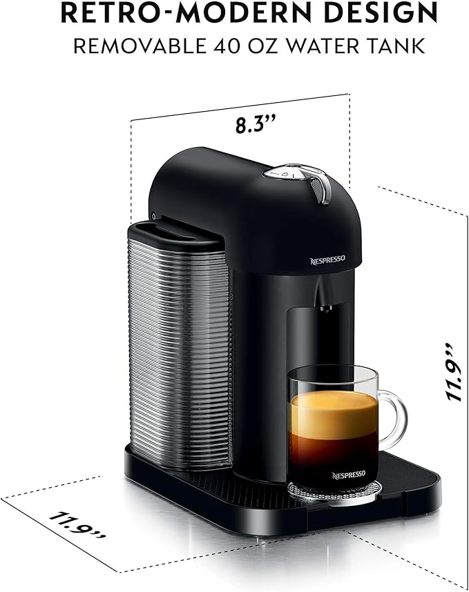 Nespresso Vertuo Coffee and Espresso Maker by Breville Matte Black