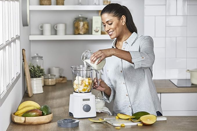 Kenwood BLP31.A0WH Blender 1.6 L Krug Steel Blades 2 Speeds and Pulse Non-Slip Feet Equipped with Practical Handle Power 350 W Plastic White and Grey