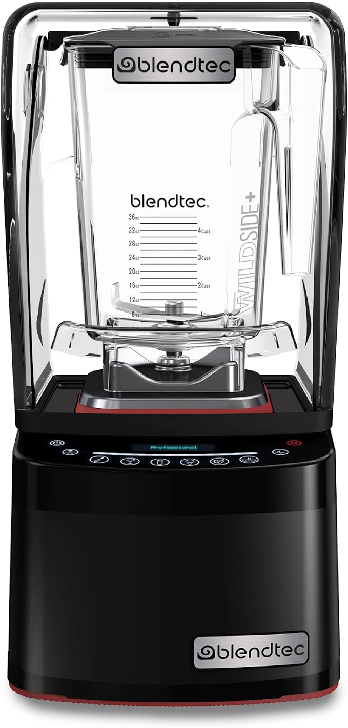 Blendtec Professional 800 - Blender with WildSide+ Jar (90 oz) for Smoothies &amp Frozen Drinks - Quietest Professional-Grade Power - 11-Speed Touch Slider - Easy to Clean - Black
