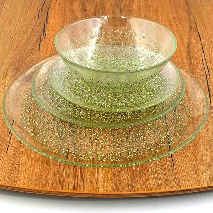 212 Main Isla Dinnerware Set Clear &amp Gold - 16 Piece