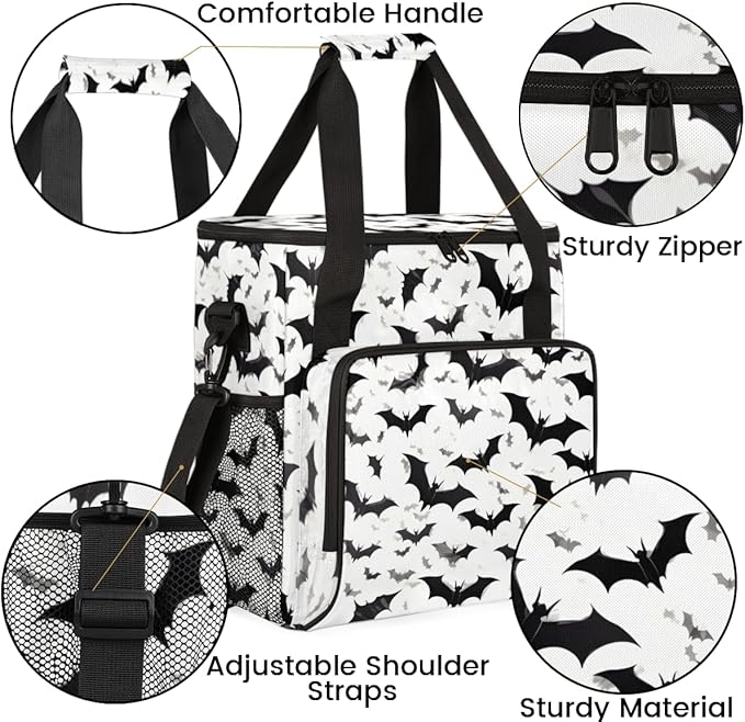 Magical Bat Coffee Maker Carrying Bag Modern Bat Travel Storage Bag Compatible with K-Mini or K-Mini Plus Single Serve Coffee Brewer Carrying Case with Multiple Pockets &amp Shoulder Strap