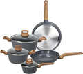 Tognana T-Care 8-Piece Aluminium Saucepan and Pan Set Dark Grey