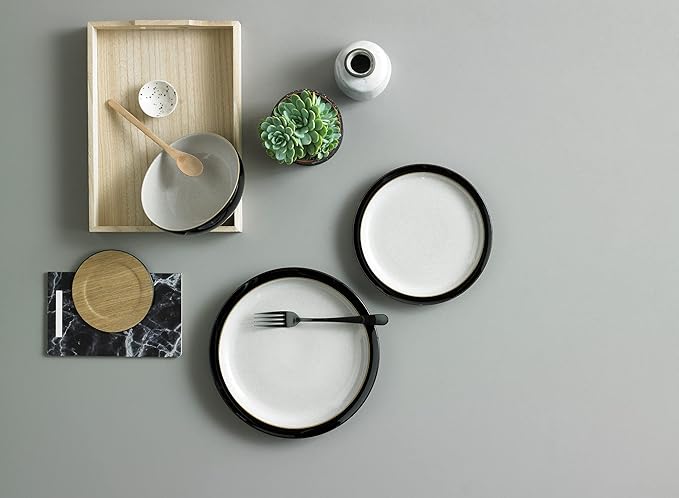 Denby Elements Black 4 Piece Dinnerware Set 406048552