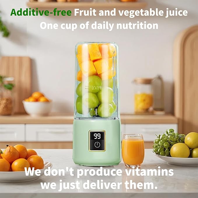 Portable Blender Mini Blendersmall blender for smoothies 12 Blades Perfect for Blending Small Convenient Multifunctional with Digital Touch Screen Suitable for Family Travel