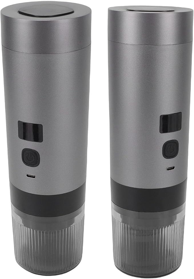 ZJchao Portable Coffee Maker 3 in 1 Design Fast Heating Digital Display Compact Coffee Machine for Travel Camping Office Use Lightweight ABS Stainless Steel PC Construction 24.3cm x