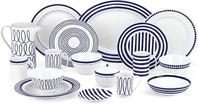 Kate Spade New York Charlotte Street North Accent Plate 1.05 LB Navy