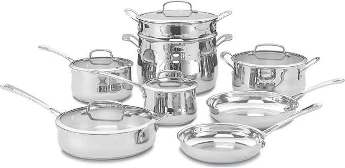 Cuisinart Contour Stainless 13-Piece Cookware SetSilver