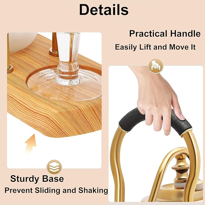 Belgium Luxury Royal Family Balance Syphon Siphon Coffee Maker with Tee Handle Elegant Retro-Style Design Vacuum Brewing Coffee Machine for Coffee Aficionados Coffee/Tea Dual-Use