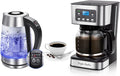 Taylor Swoden 12-Cup Programmable Coffee Maker and Aigostar Electric Kettle Tea Kettle with Temperature Control and Tea Infuser 1500W
