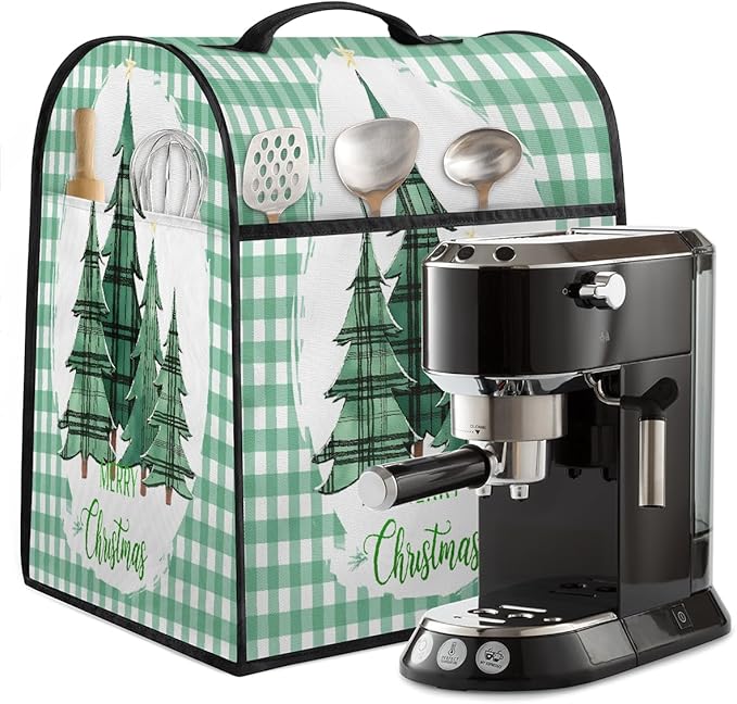 cfpolar Kitchen Aid Mixer Cover Compatible with 6-8 Quarts Xmas Green Christmas Tree Stand Mixer Cover Kitchen Aid Mixers Accessories Appliance Organizer Bag Dust Covers with Zipper Pocket