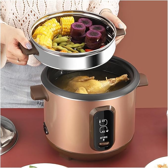Mini Rice Cooker Commercial Rice Cooker 2L Large-Capacity Multi-Functional Non-Stick Rice Cooker/Porridge Hot Pot Soup