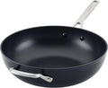 KitchenAid Hard Anodized Induction Nonstick Stir Fry Pan/Wok with Helper Handle 12.25 Inch - Matte Black