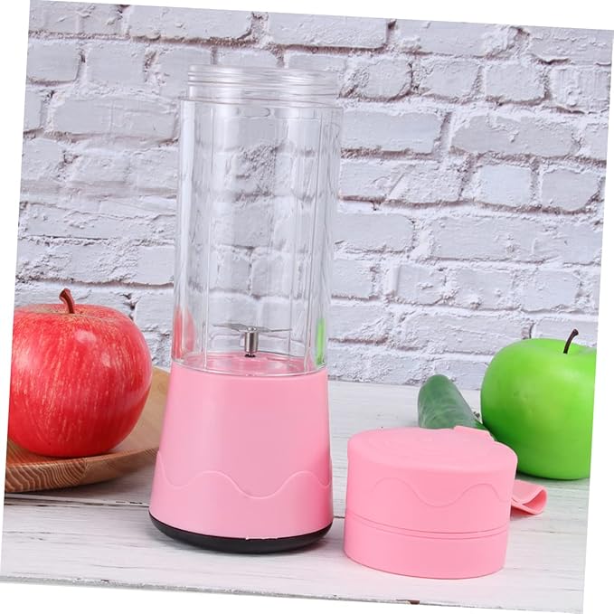380ml Portable Fruit Mixer Juicer Machine Small Pink Blender Cup Random Style