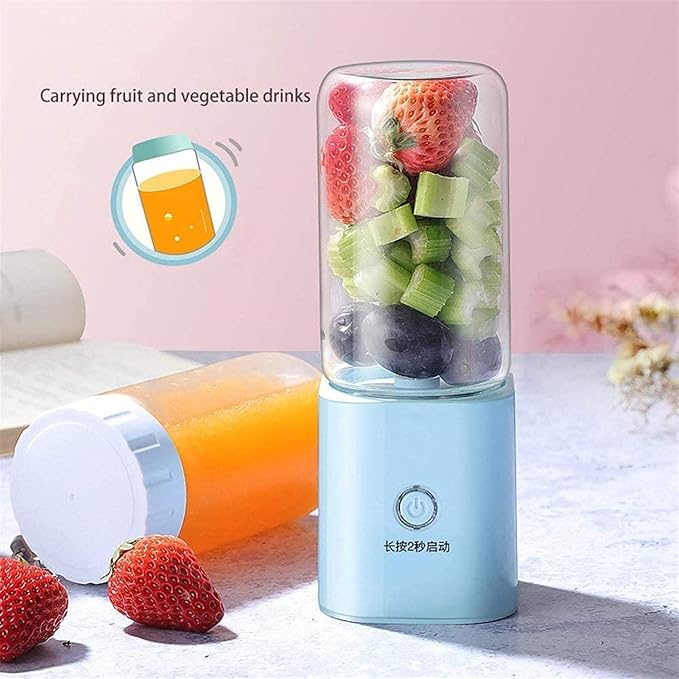 Portable BlenderPersonal Blender with USB Rechargeable Mini Fruit Juice MixerPersonal Size Blender for Smoothies and Shakes Mini Juicer Cup TravelFruit JuiceMilk