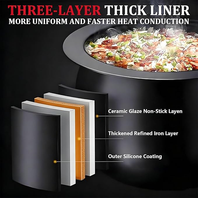 Automatic Cooking Machine Lazy Stir-Fry Pan Cooking Machine with 3 Gears Speed &amp 6L Capacity 360° Rotatable Drum Type Fried Rice Machine for Stir Frying Stewing Cooking 220V