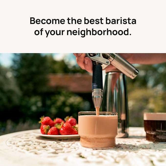 Original NitroPress - Nitro Cold Brew Coffee Maker Kit | Includes 10 Nitrogen Cartridges | Portable Infuser for Smooth Nitro Drinks Cold Brew Cocktails &amp Tea at Home or On the Go