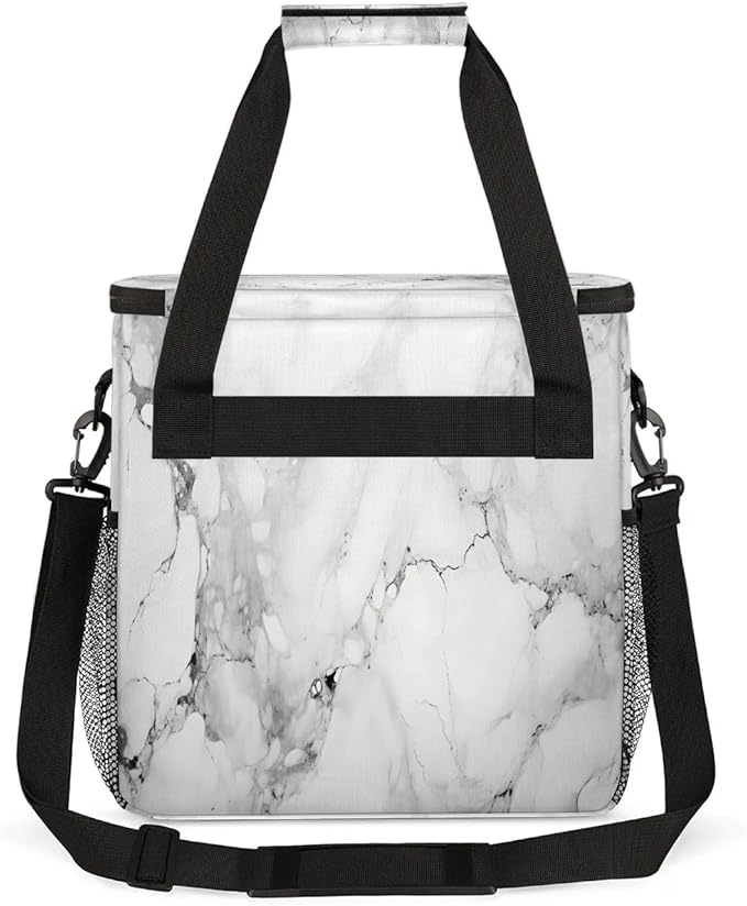 Marble Printed Coffee Maker Travel Bag for K-Mini or K-Mini Plus Single Serve Coffee Brewer Portable Storage Tote Case for Tarvel