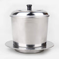 Large Vietnamese Coffee Maker - 10 Cup Stainless Steel French Press Style Coffee Pot with Pour Over Dripper Portable