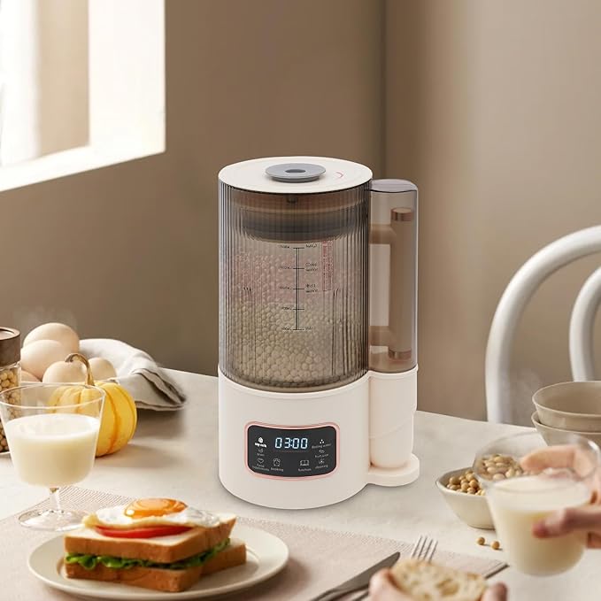 Soy Milk Maker 500W 120V Nut Milk Maker with Delay Start/Boil Water/Self-Cleaning Automatic Machine for Homemade Oat Milk Nutmilk Juice Milkshake