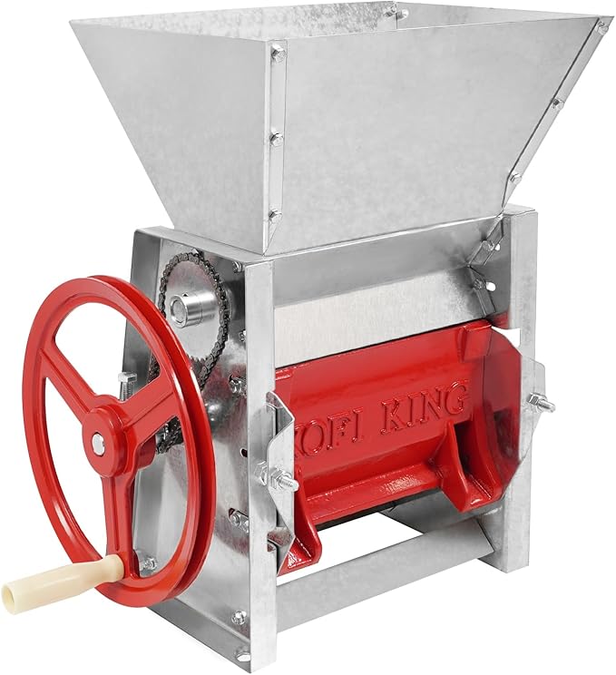 Manual Coffee Bean Peeling Machine 304 Stainless Steel Hand Crank Coffee Beans Shelling MachineCommercial Beans Peeler for Farms Homes