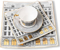32 Piece Dinnerware Sets Square Dinnerware Sets Scratch Resistant Microwave Oven Dishwasher Safe