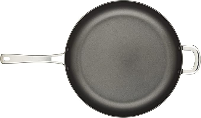 Rachael Ray Cook + Create Hard Anodized Nonstick Frying Pan/Skillet with Helper Handle 14 Inch - Black
