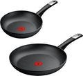 Tefal Explore Stone – Set of 2 Frying Pans 24/28 cm Fixed Handle Non-Stick Coating Suitable for Induction Thermo-Signal
