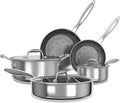 COOKER KING Stainless Steel Cookware Set Pots and Pans Set with Lids Frying Pans Saucepan Saute Pan &amp Stock Pot Non Stick Non Toxic Induction Oven Dishwasher Safe PFOA Free