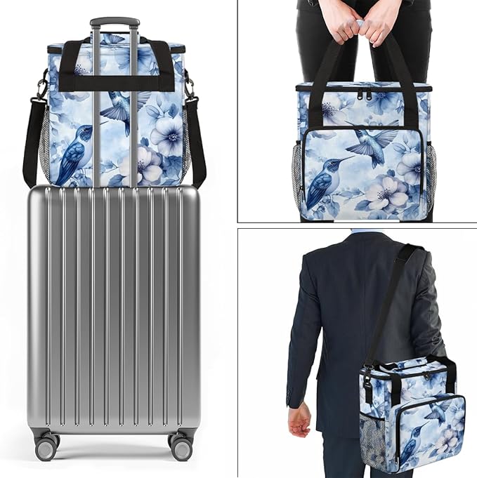 Coffee Maker Carrying Bag With Shoulder Strap Single Coffee Machine Bag Travel Storage Bag for Men Women Bird