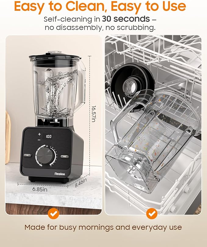 Professional High Power Blender 3.5HP Motor 30000 RPM Heavy Duty Countertop Blender for Frozen Fruit &amp Ice Hot Soup &amp Nut Milk Smoothie Maker 56oz Eastman Tritan Jar 10 Speeds &amp 6 Pr