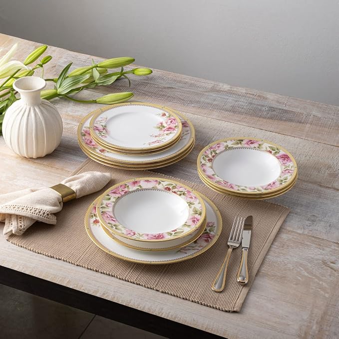Noritake Hertford 12-Piece Dinnerware Set Service for 4