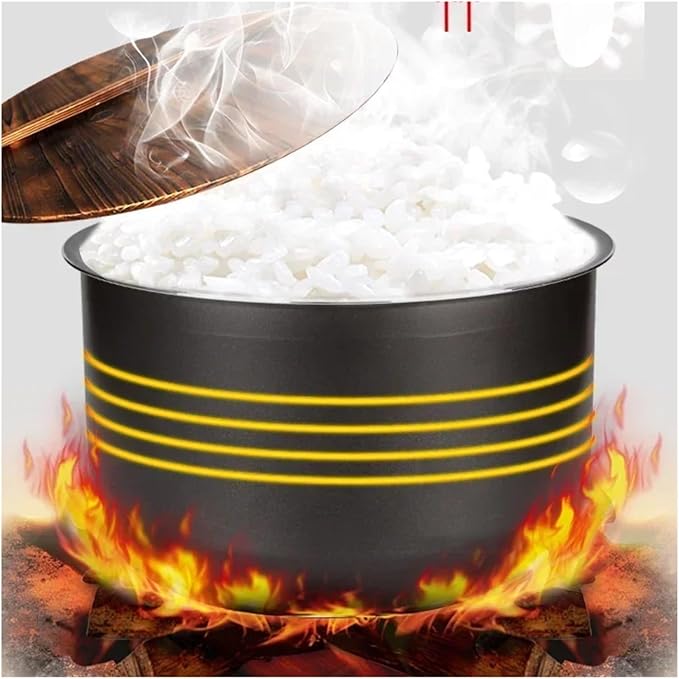 6L Electric Rice Cooker Inner Pot Non-Stick Rice Pot Gall Black Crystal Inner Accessories Cooker Parts Compatible for Midea