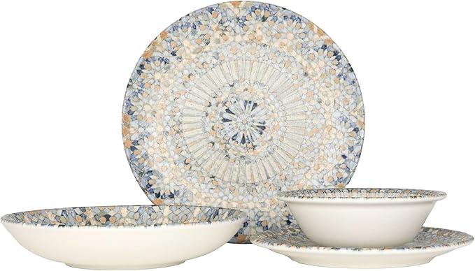 Dinner Set (medium) - Luca Mosaic - 24 pieces - 6 Persons - Porcelain