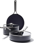 OXO Professional 5 Piece Cookware Pots and Pans Set Hard Anodized Ceramic Nonstick PFAS-Free Stainless Steel Handles Induction Suitable Diamond Reinforced Coating Dishwasher and Oven Safe Black