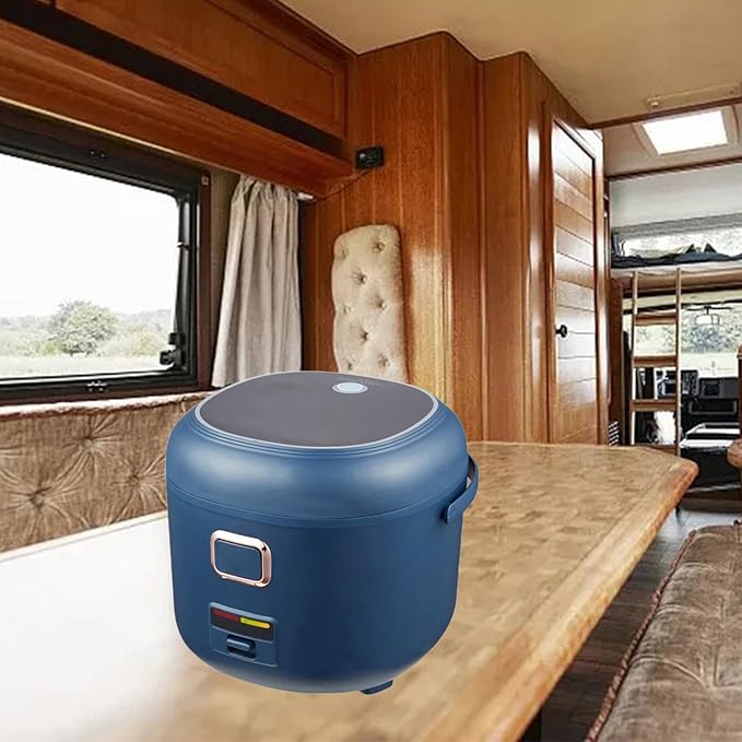 Electric Rice Cooker Rice Cooker for Car 2L Small with Six Pre Set Functions Food Steamer Travel Rice Cooker for Driving 24V(24V)