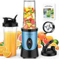 KOIOS Smoothie Blender 900W Personal Blender for Shakes and Smoothies for Kitchen with 2 Portable Cups 22oz Single Serve Smoothies Maker Mixer for Juices Nutritious Recipe Sky Blue