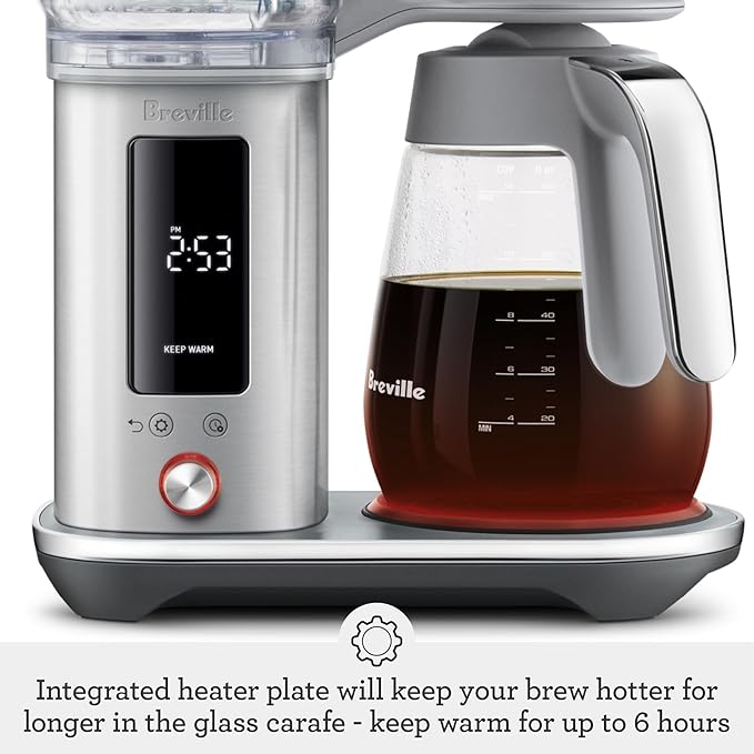 Breville Luxe Drip Coffee Machine BDC415DBL Damson Blue Glass Carafe