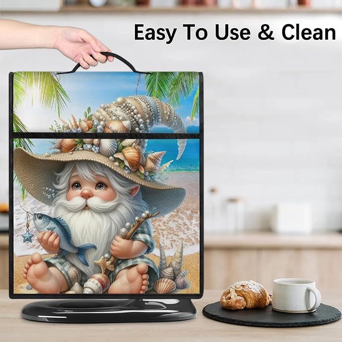 cfpolar Kitchen Aid Mixer Cover Compatible with 6-8 Quarts Gnome Palm Trees Stand Mixer Cover Kitchen Aid Mixers Accessories Appliance Organizer Bag Dust Covers with Zipper Pocket