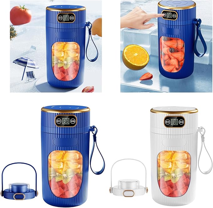 Efficient Portable Juicer Cup with 2600mAh Battery LED Digital Display Juices Maker for Students and Busy Professionals Portable Blender